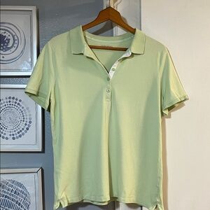 Lauren Scott Women’s Size XL Pastel Green Short Sleeve Polo Shirt